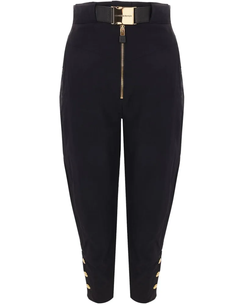 Elisabetta Franchi Hose mit Gürtel - Schwarz Schwarz