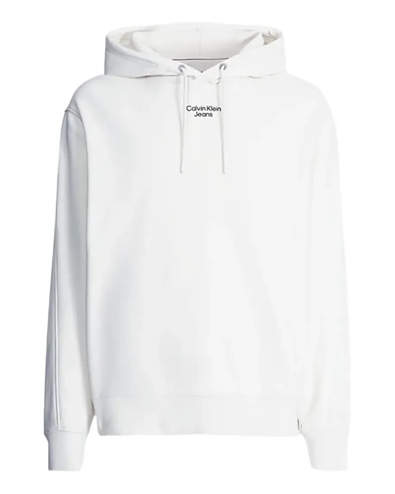 Calvin Klein Hoodie mit Logo-Print - Weiß Weiß