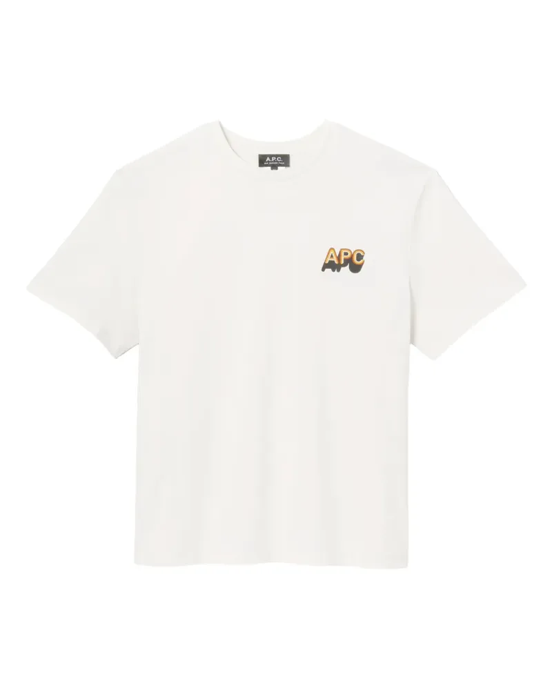 A.P.C. T-Shirt mit Logo-Print - Nude Nude