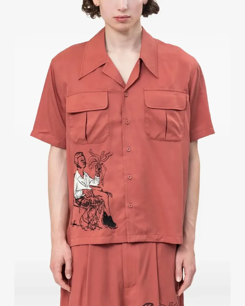 KidSuper Tecnacolor Dreams Hemd mit Stickerei - Rot Rot