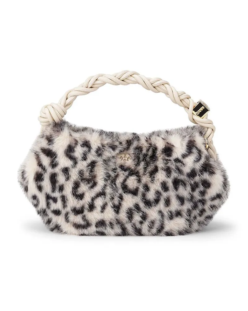 Ganni Bou Mini-Tasche mit Leoparden-Print - Nude Nude