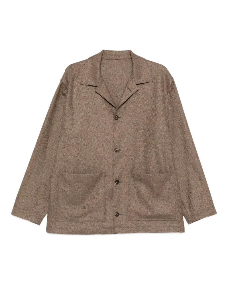 Caruso patch-pocket shirt - Braun Braun