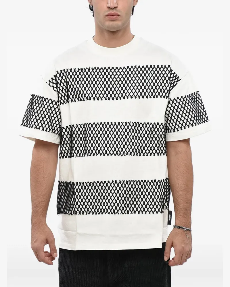 MSGM T-Shirt mit Mesh-Einsätzen - Weiß Weiß