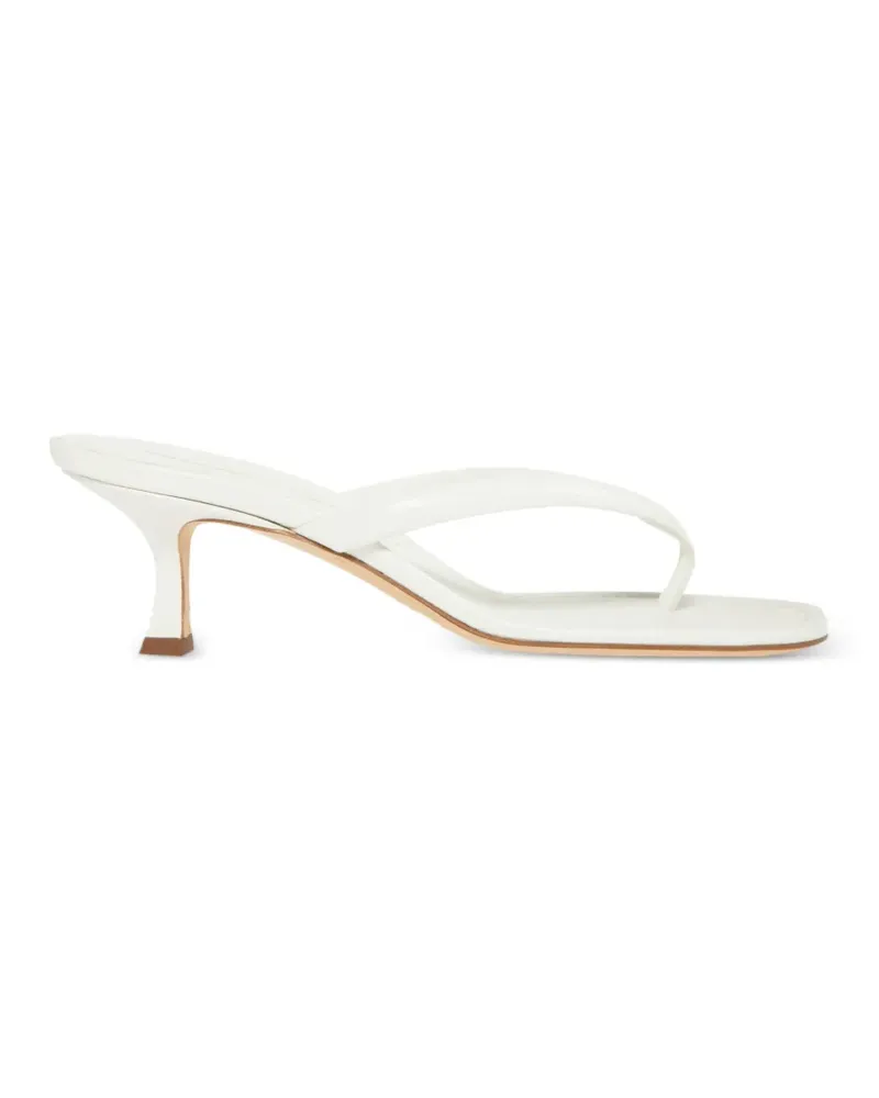 Manolo Blahnik 5mm Paterno thong-strap sandals - Weiß Weiß