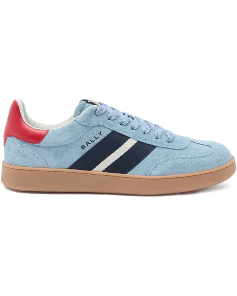 Bally Gestreifte Sneakers aus Wildleder - Blau Blau