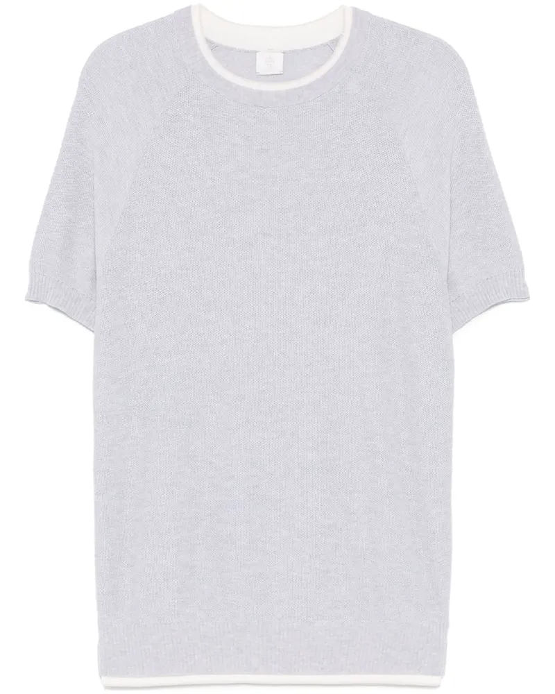 Eleventy Fein gestricktes T-Shirt - Grau Grau