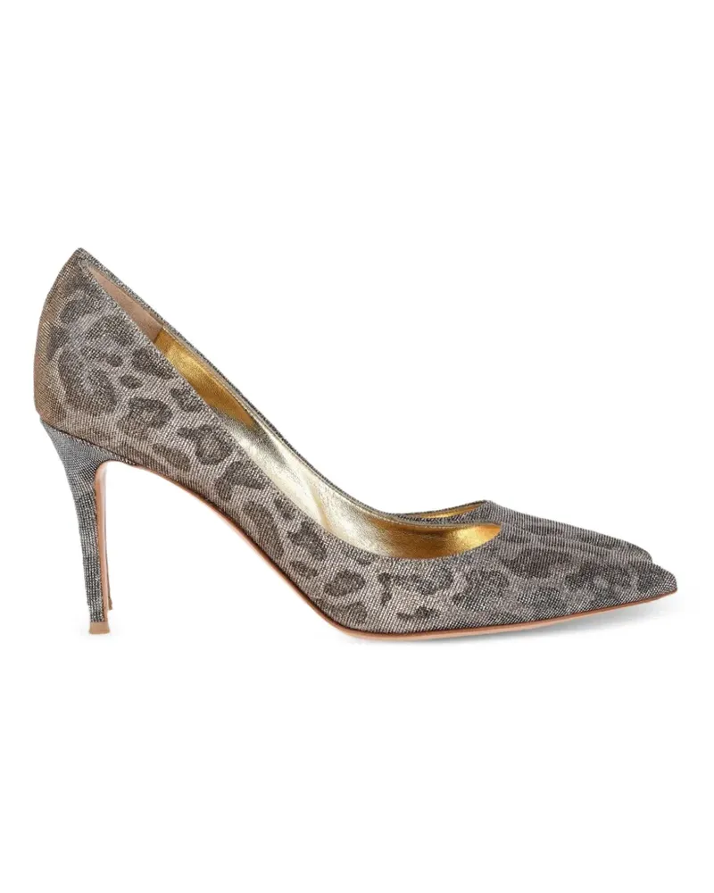 Gianvito Rossi Pumps mit Leoparden-Print - Grau Grau