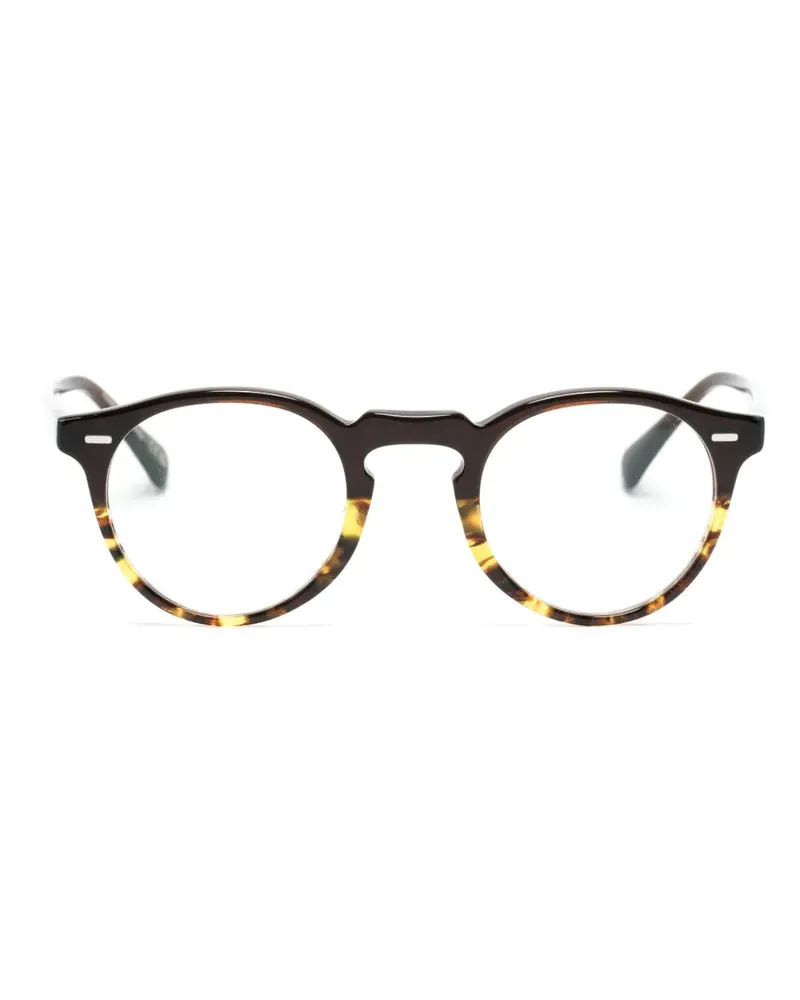 Oliver Peoples Gregory Pack Brille mit rundem Gestell - Braun Braun