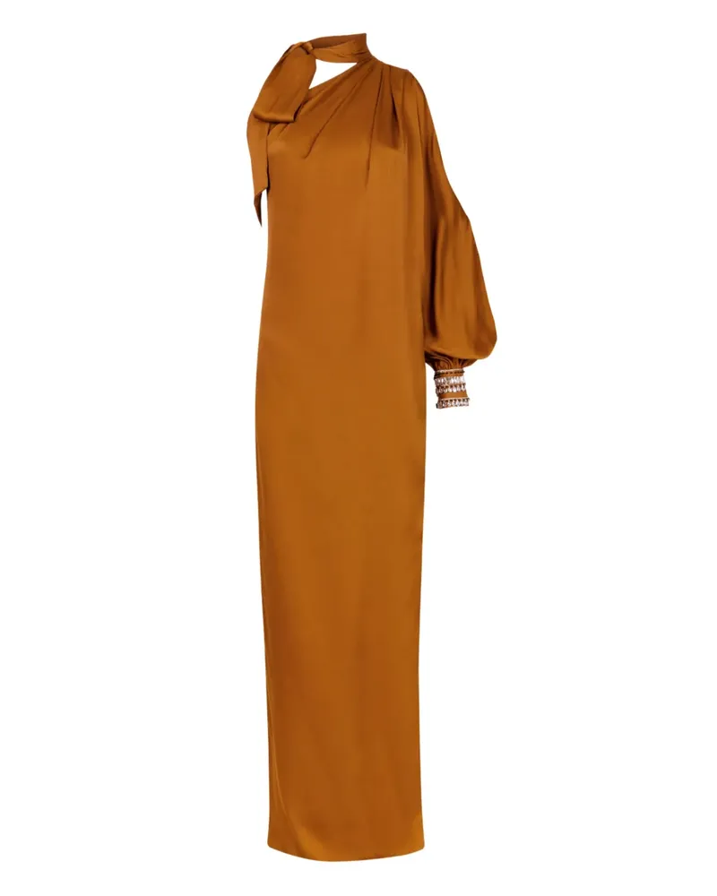 Temperley London Asymmetrisches Adalina Abendkleid - Braun Braun