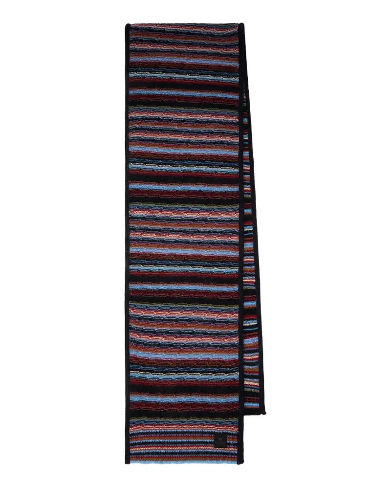 Paul Smith Strukturierter Schal aus Baumwoll-Mohairgemisch - Blau Blau
