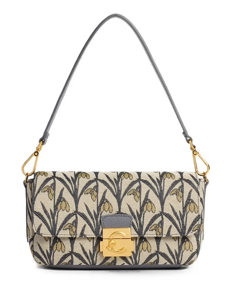 Coccinelle Mittelgroßer C-Me Lock Tote Bag mit Blumen-Jacquard - Nude Nude