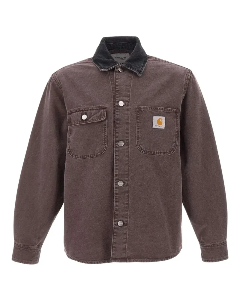 Carhartt WIP Mitch corduroy collar patch shirt - Braun Braun