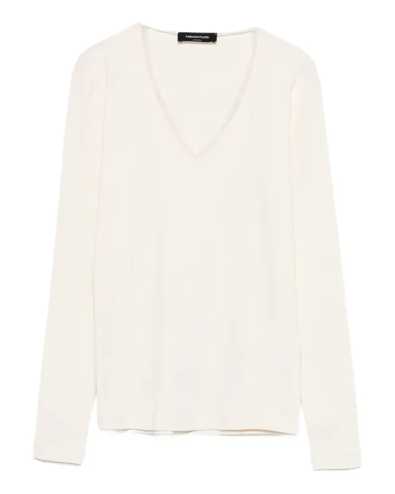 Fabiana Filippi V-neck jersey - Nude Nude