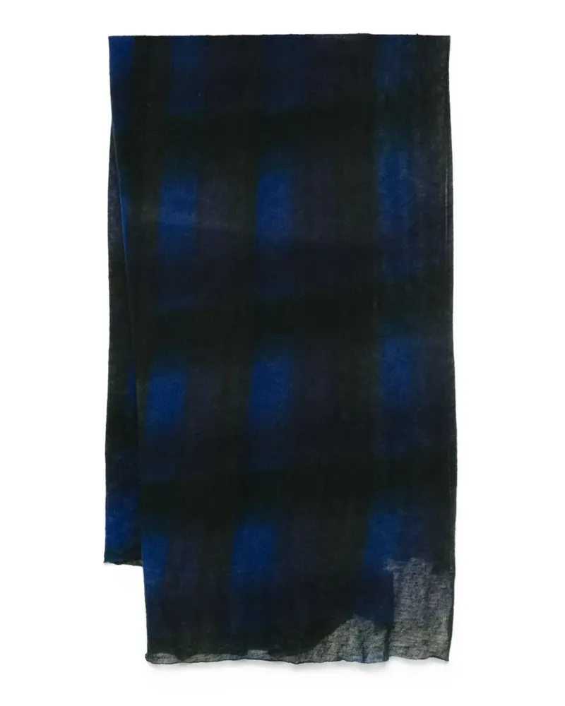 Botto Giuseppe Schal mit Karomuster - Blau Blau