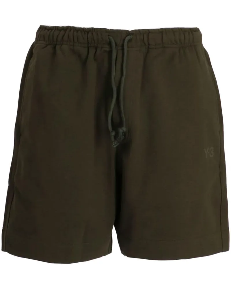 Y-3 Jersey-Shorts mit Logo-Print - Grün Grün