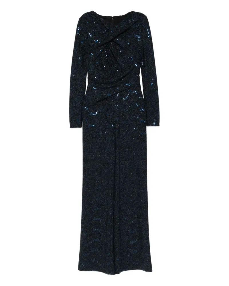 Talbot Runhof Jumpsuit mit Pailletten - Blau Blau