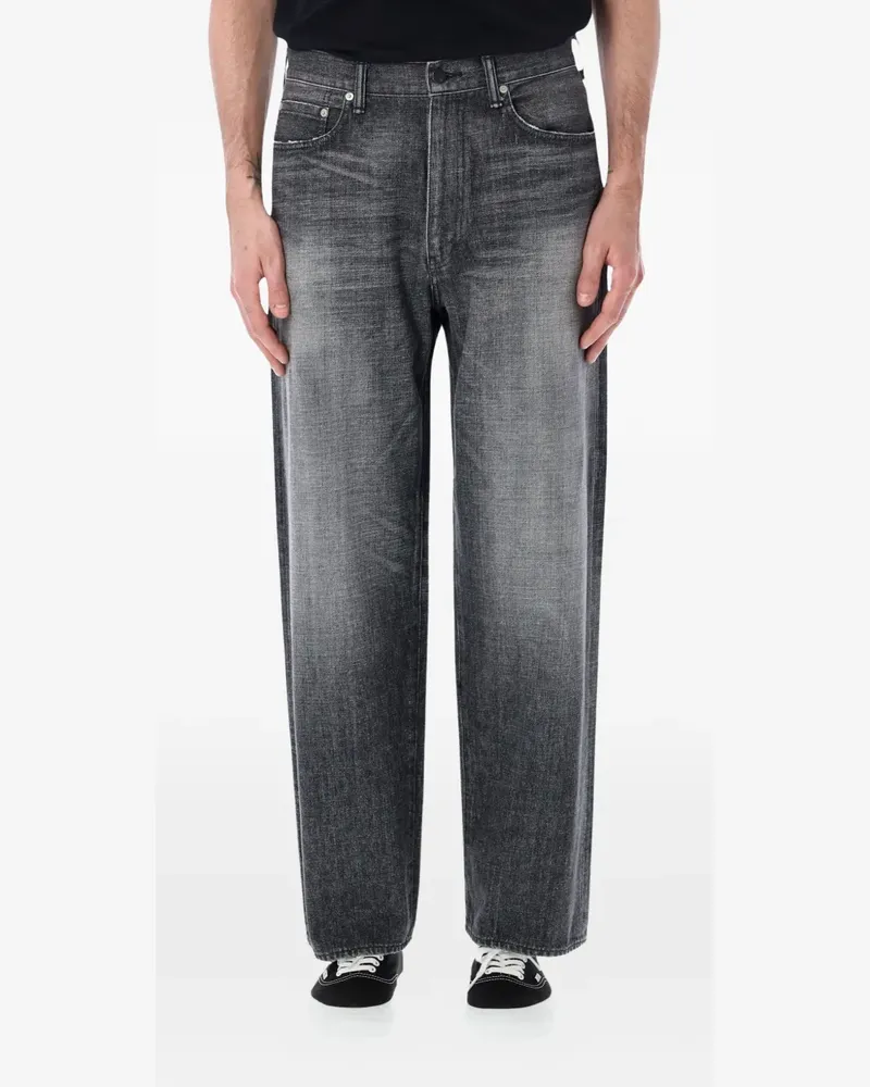nanamica faded straight-leg jeans - Schwarz Schwarz