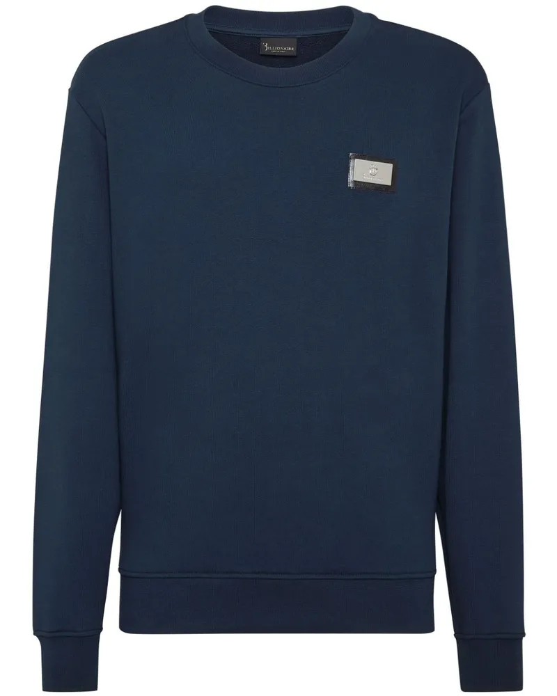 Billionaire Sweatshirt mit Logo-Schild - Blau Blau
