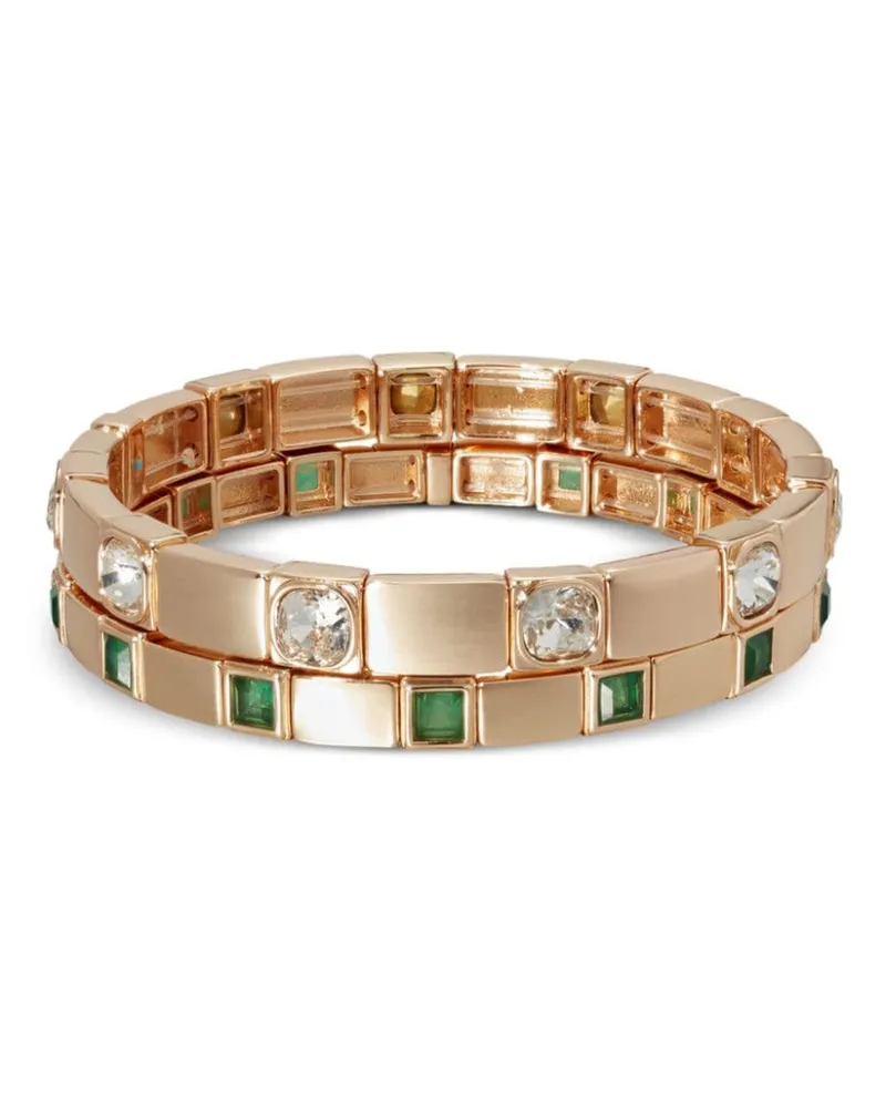 Roxanne Assoulin 2er-Set The Swank Bracelets Kristallarmbänder Gold