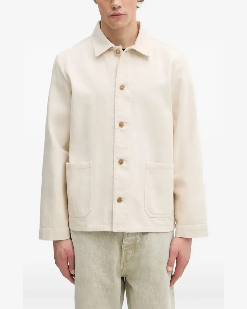 A.P.C. Kerlouan button-up patch-pocket jacket - Nude Nude