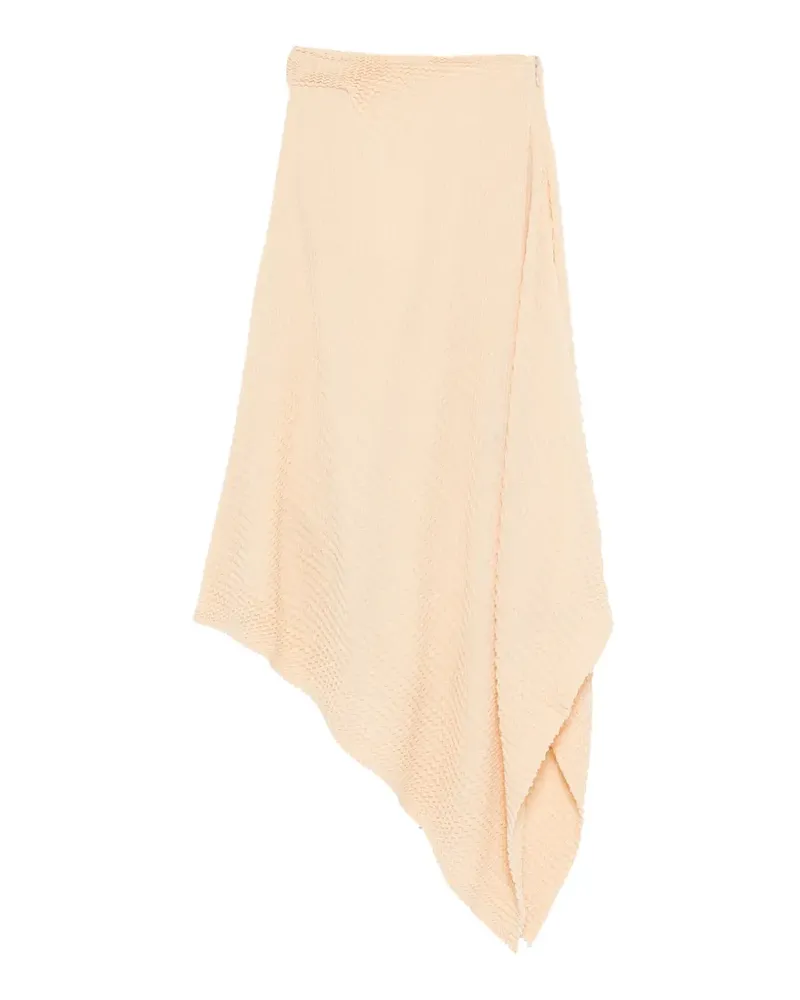 Victoria Beckham asymmetric-hem midi skirt - Nude Nude