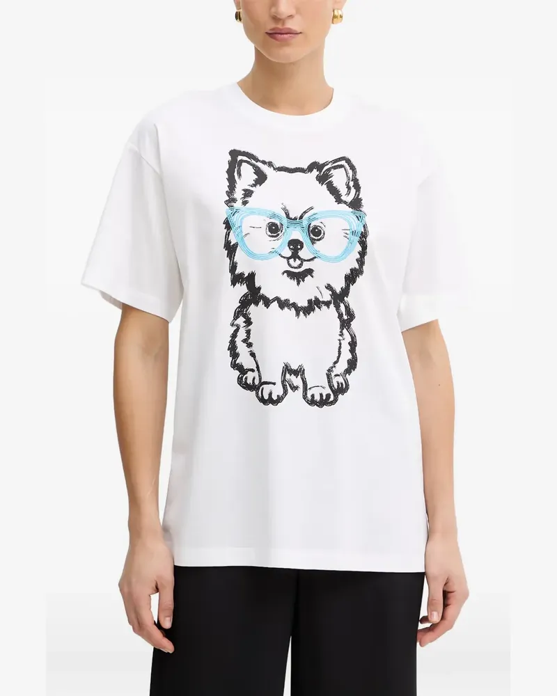Twin-Set T-Shirt mit grafischem Print - Weiß Weiß