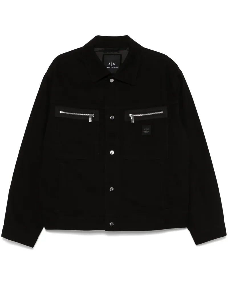 Armani Exchange Jacke aus Baumwolle - Schwarz Schwarz