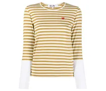 Gestreiftes Langarmshirt - Grün