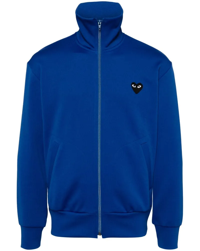 Comme des Garçons Jersey-Sportjacke mit Herz-Print - Blau Blau
