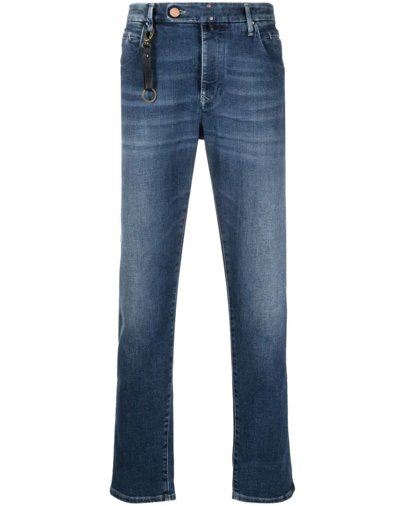 Incotex Klassische Straight-Leg-Jeans Blau