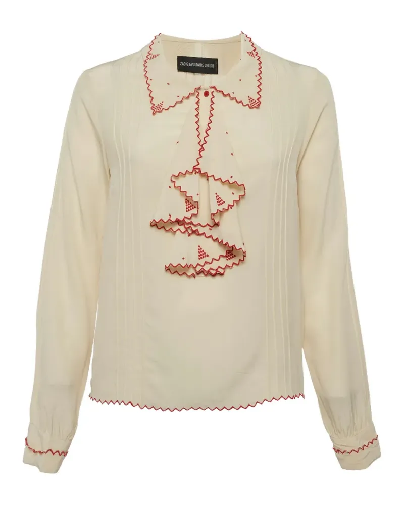 Zadig & Voltaire Seidenhemd mit Rüschen - Nude Nude