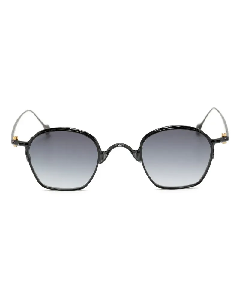 Yohji Yamamoto Sonnenbrille mit geometrischem Gestell - Schwarz Schwarz