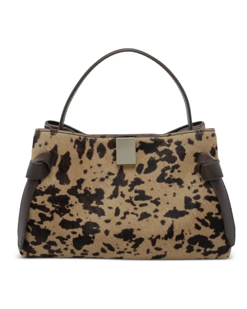 YUZEFI Mini Goyza Tote Bag mit Animall-Print - Nude Nude