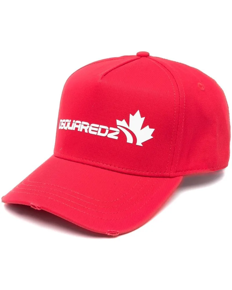 Dsquared2 Baseballkappe mit Logo-Stickerei - Rot Rot