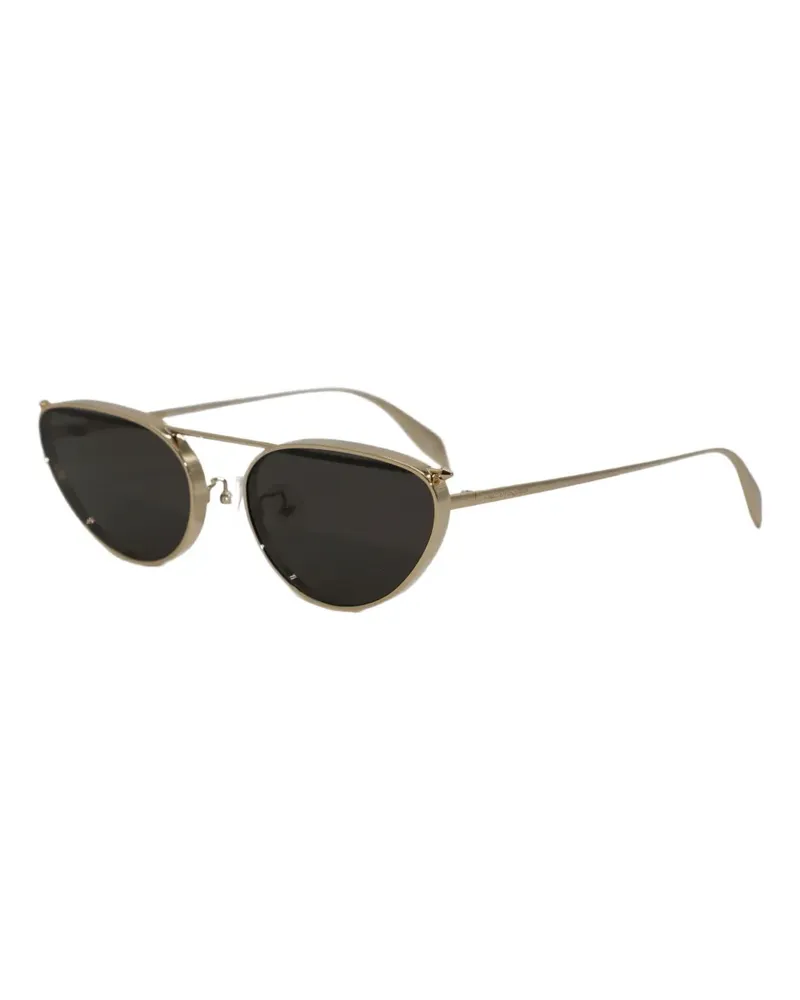 Alexander McQueen Front Piercing Cat-Eye-Sonnenbrille - Gold Gold
