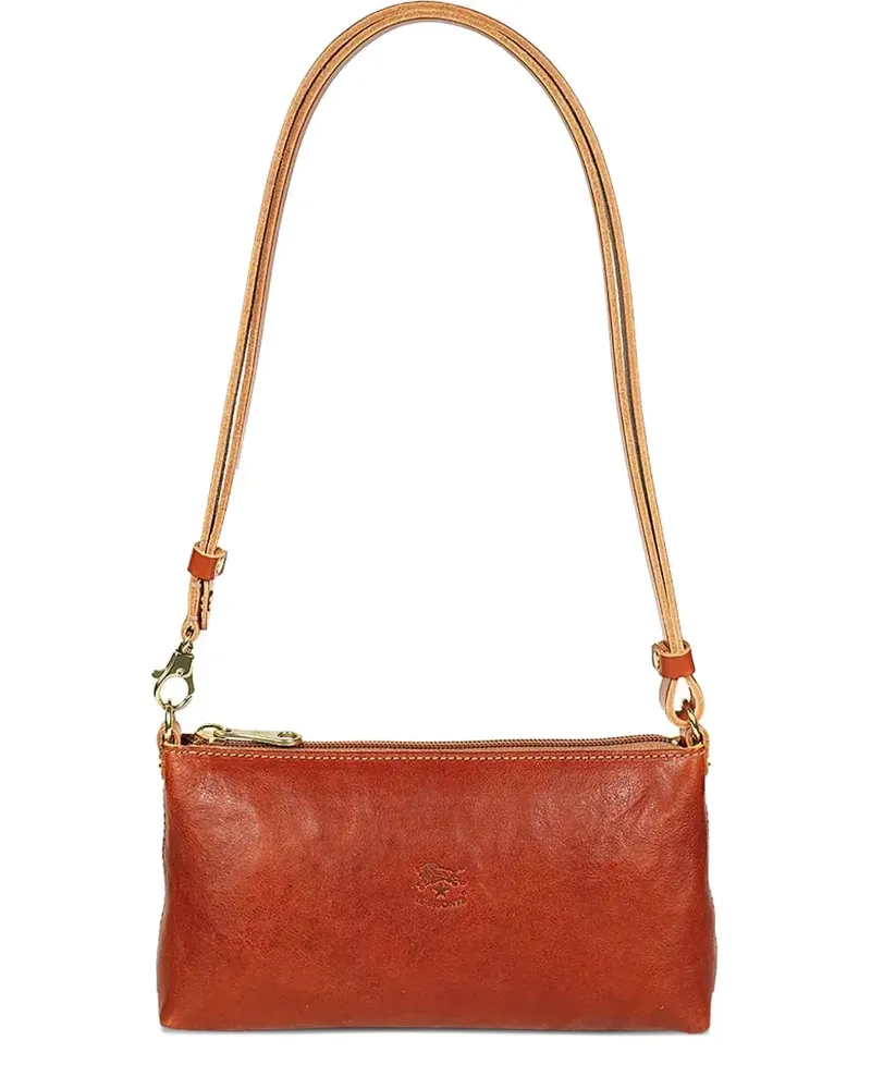 IL BISONTE Schultertasche mit Reißverschluss - Braun Braun