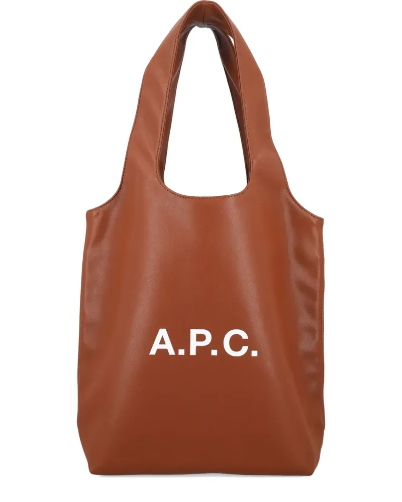 A.P.C. logo tote bag - Braun Braun