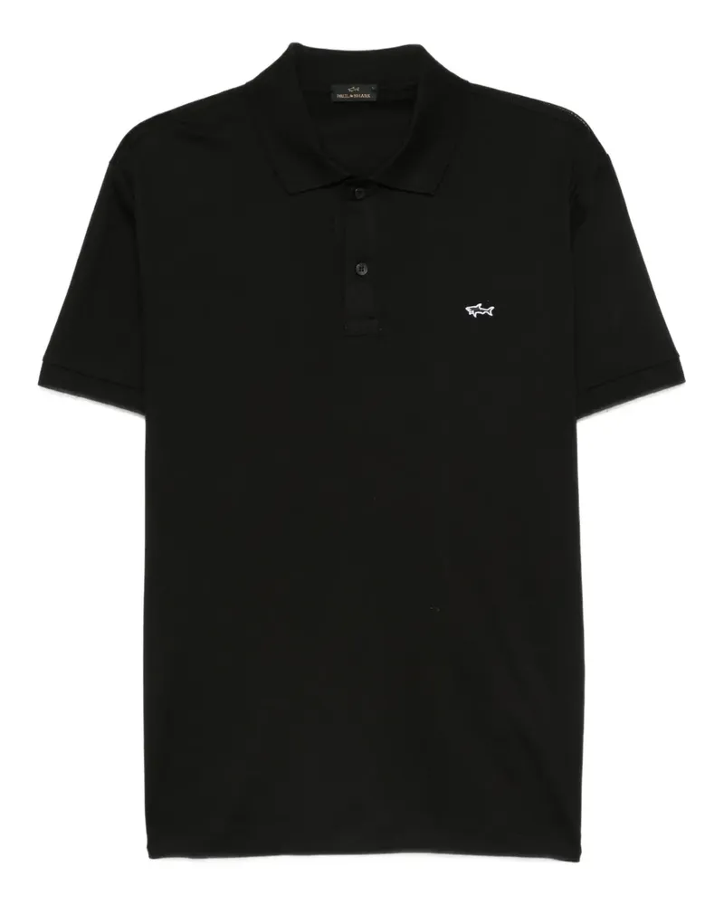 Paul & Shark Besticktes Poloshirt - Schwarz Schwarz
