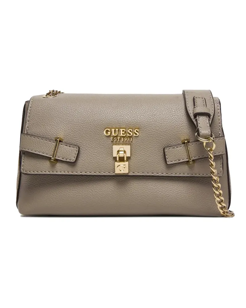 Guess Yesba padlock-embellished satchel bag - Nude Nude