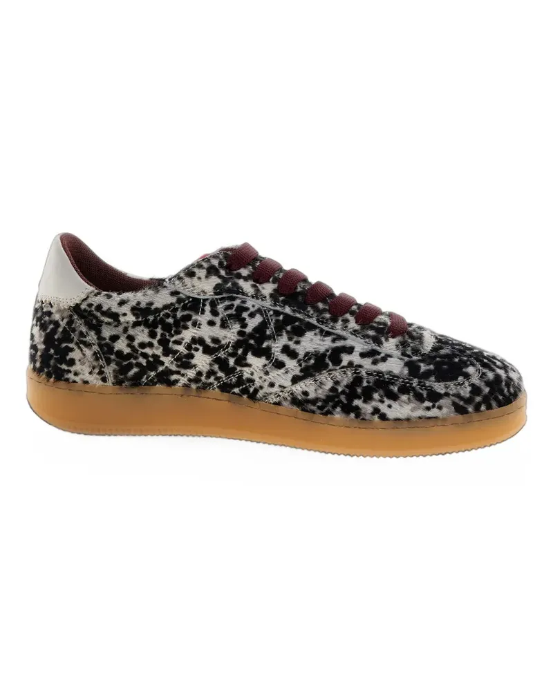 Voile Blanche Olivia Court Sneakers mit Leopardenprint - Schwarz Schwarz
