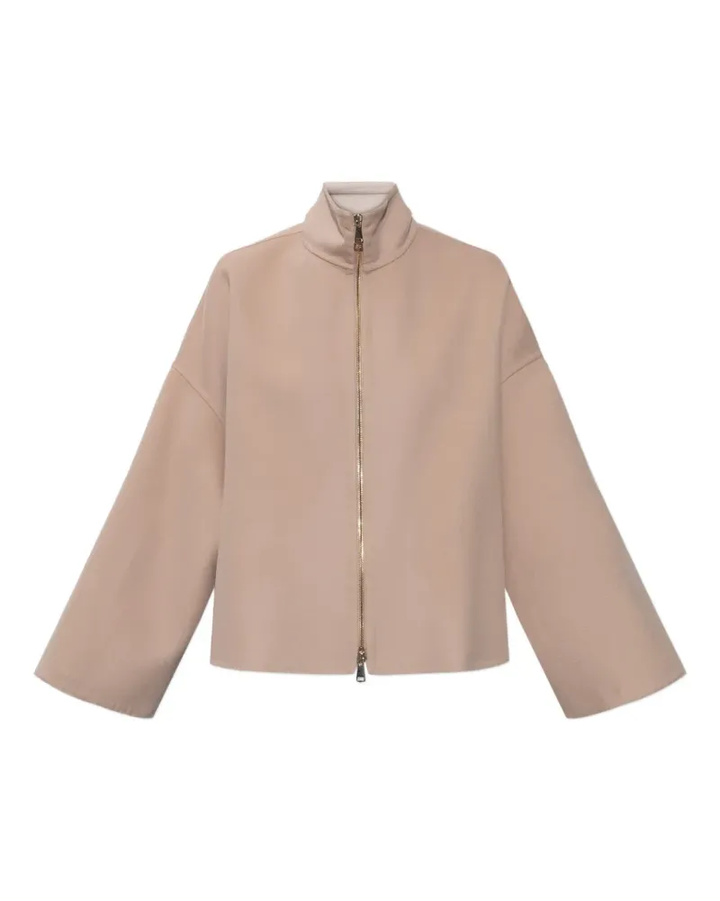 Fabiana Filippi zip funnel-neck jacket - Nude Nude