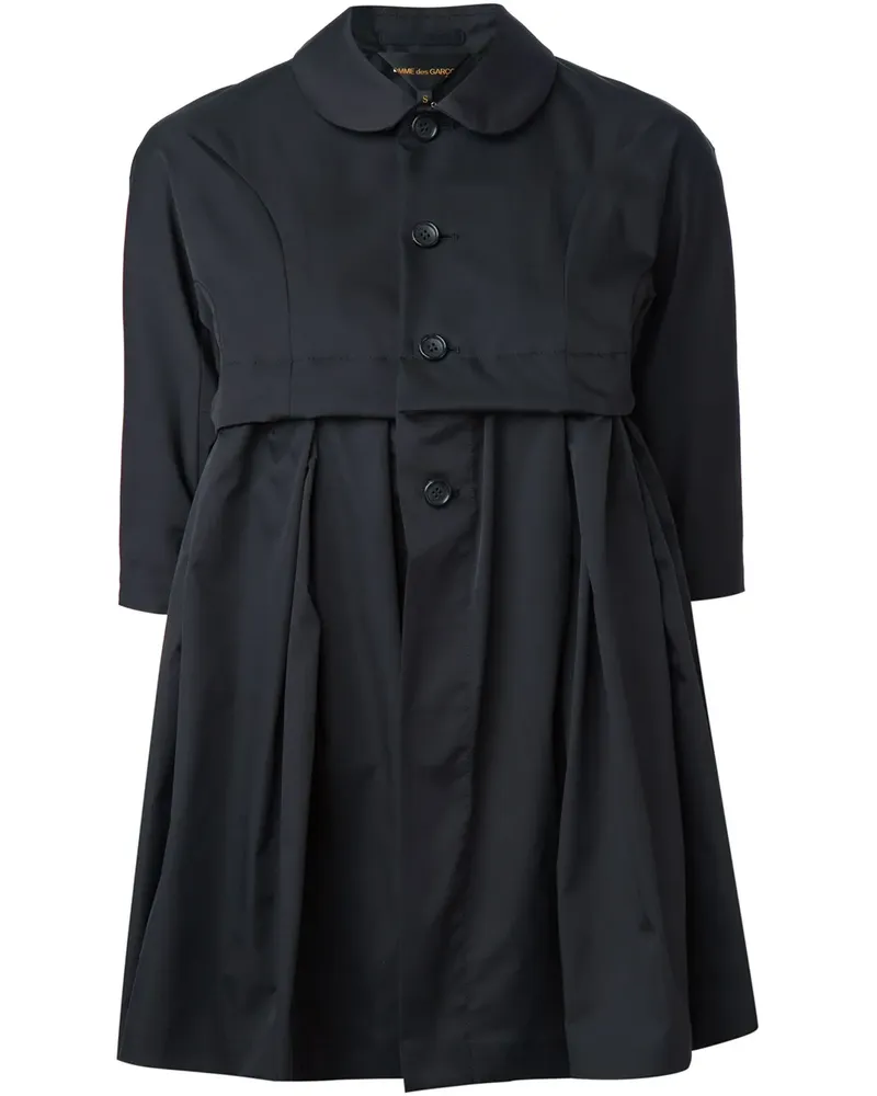 Comme des Garçons Ausgestellter Mantel - Schwarz Schwarz