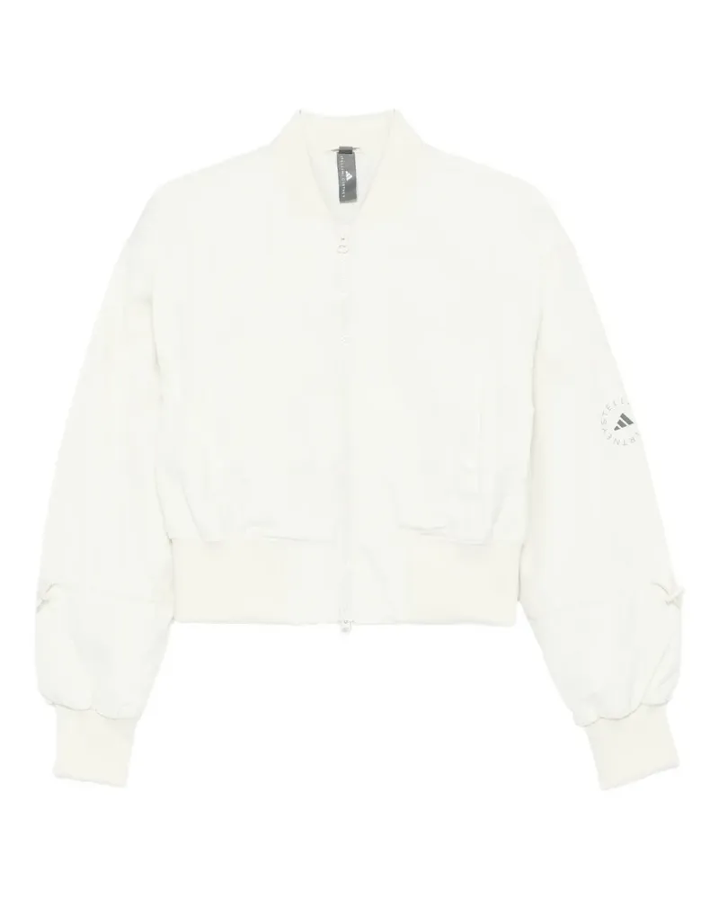 adidas zip detail bomber jacket - Weiß Weiß