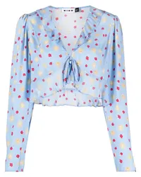 RIXO Top mit Print Blau