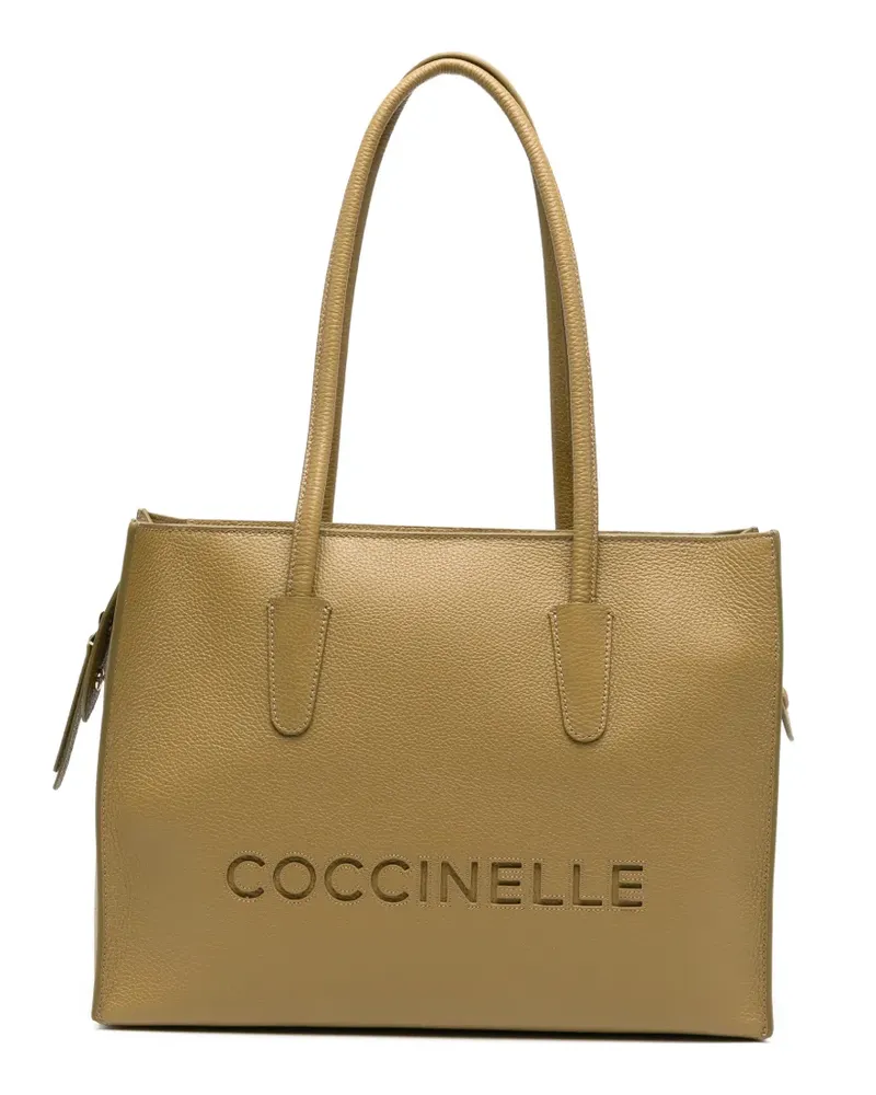 Coccinelle grained leather tote bag - Grün Grün
