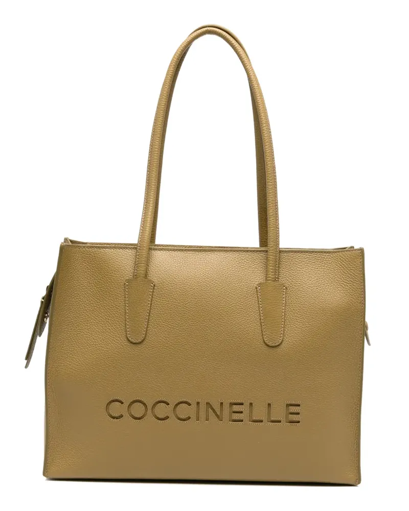 Coccinelle grained leather tote bag - Grün Grün