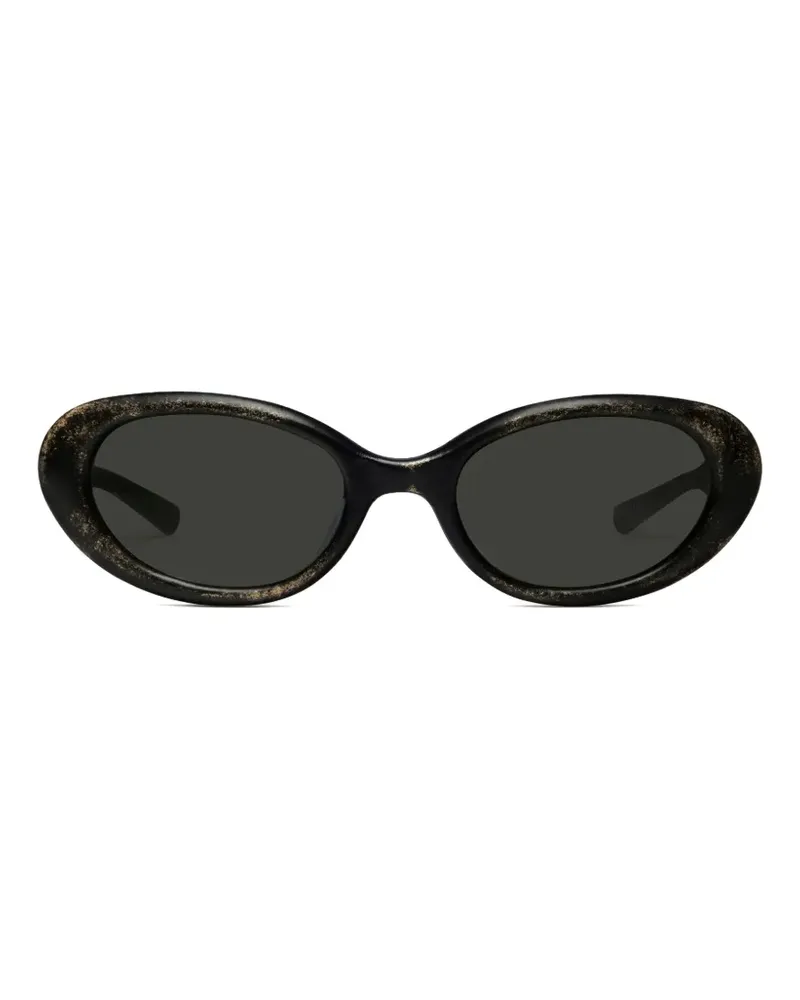 Maison Margiela x Gentle Monster MM317 LBK2 Sonnenbrille aus Leder - Schwarz Schwarz