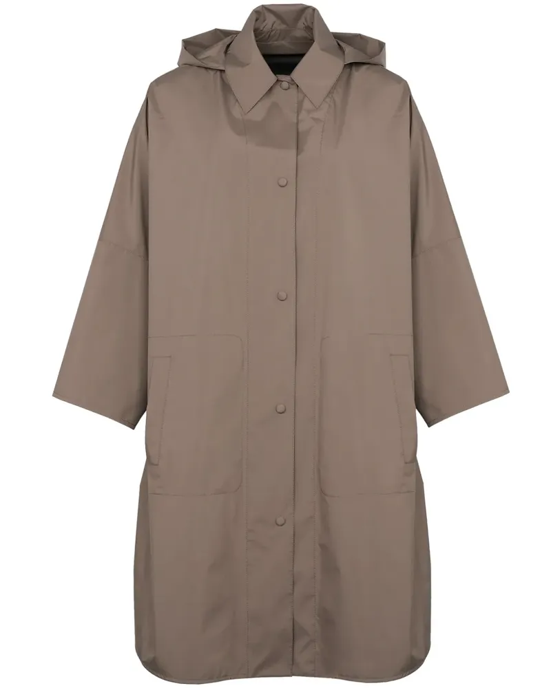 Yves Salomon Cape mit Kapuze - Braun Braun