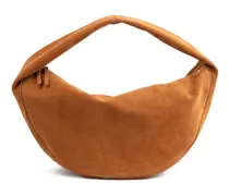 Maxi Cush Schultertasche aus Wildleder - Braun