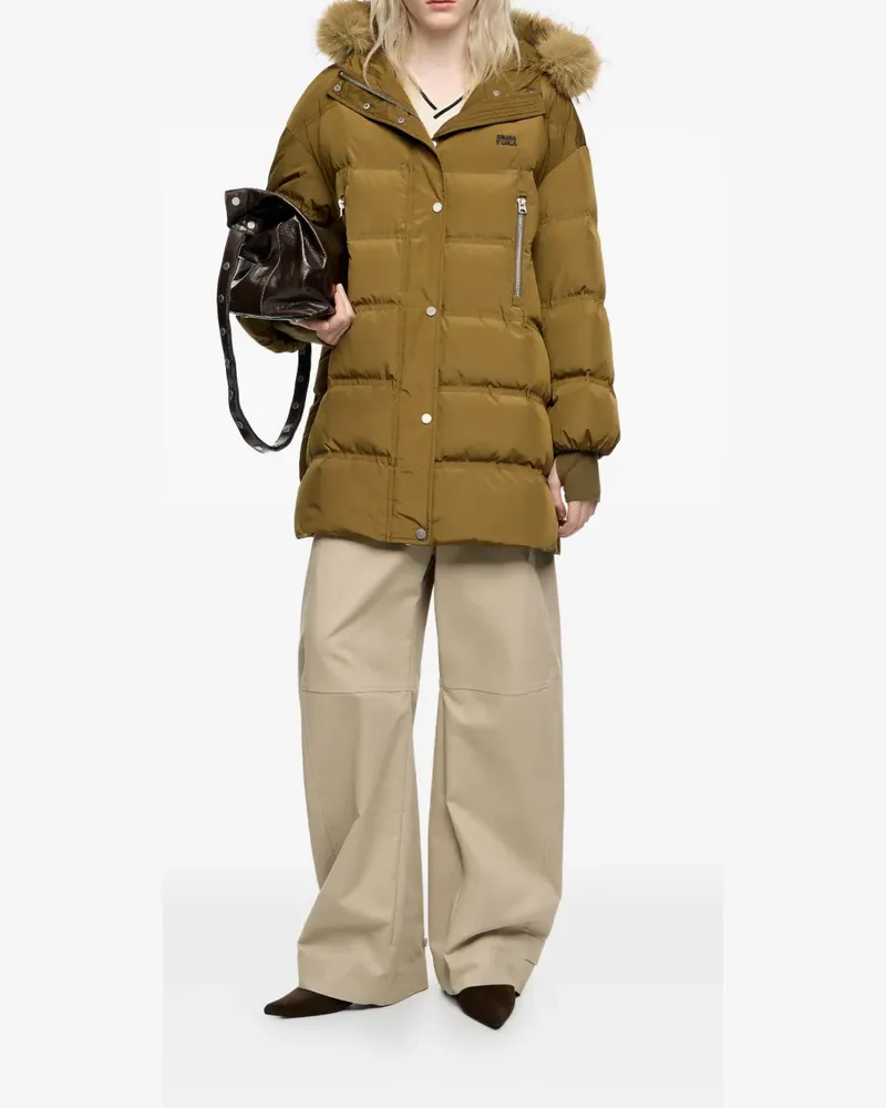 BIMBA Y LOLA Gefütterter Kapuzenmantel - Grün Grün